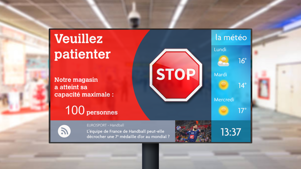 Solution comptage visiteur - Seuil limite de fréquentation atteint.