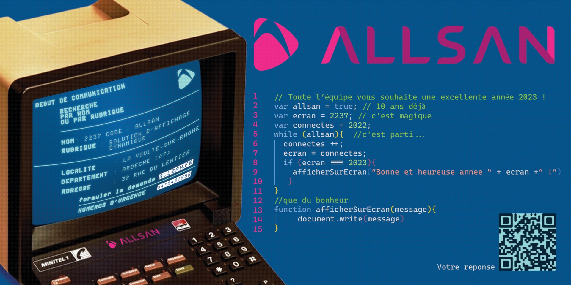 Voeux 2023 ALLSAN affichage dynamique
