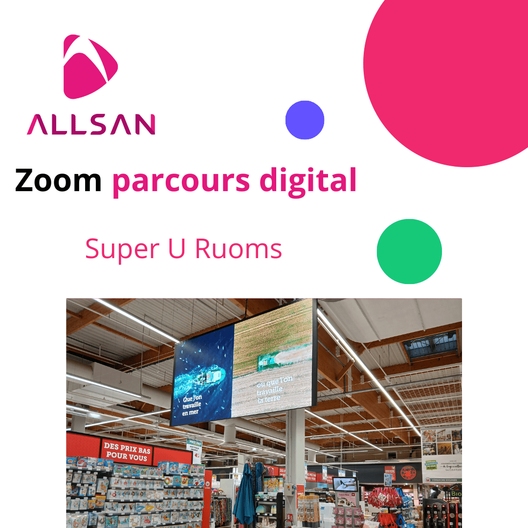 Parcours digital affichage dynamique Super U