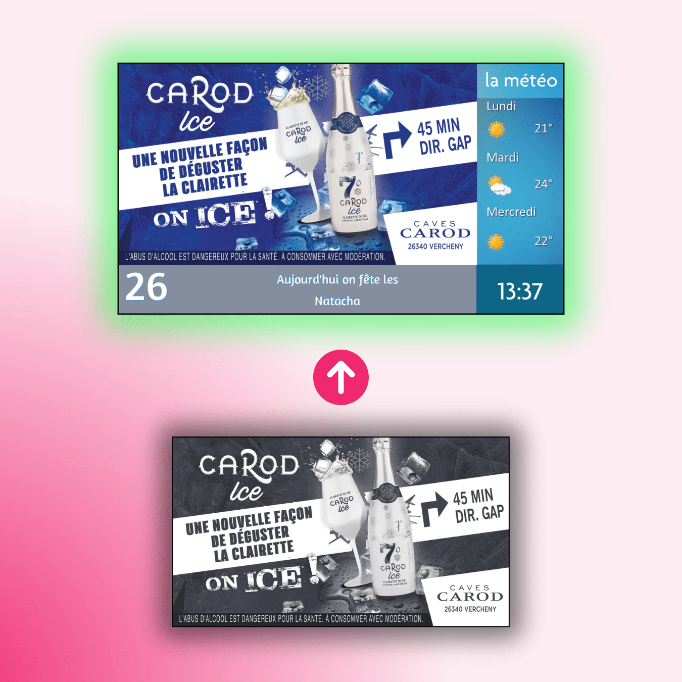 Affichage dynamique multizone